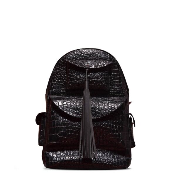 ARCH BACKPACK ALLIGATOR BLACK stilig elegant svart ryggsäck