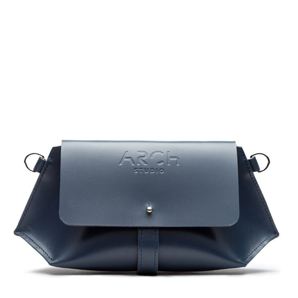 Arch Crystal Blue leather handbag with adjustable strap